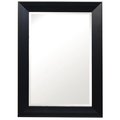 Back2Basics Home Decor Framed Mirror; Large - Black BA594229